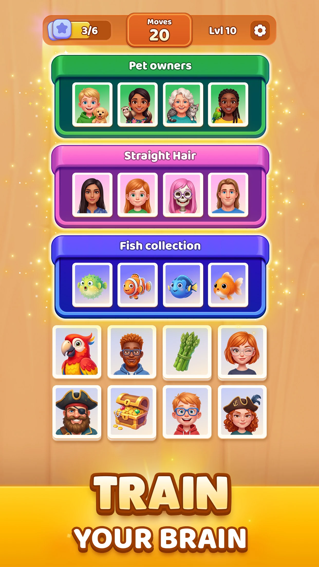 Association Match 4 Emoji Game screenshot