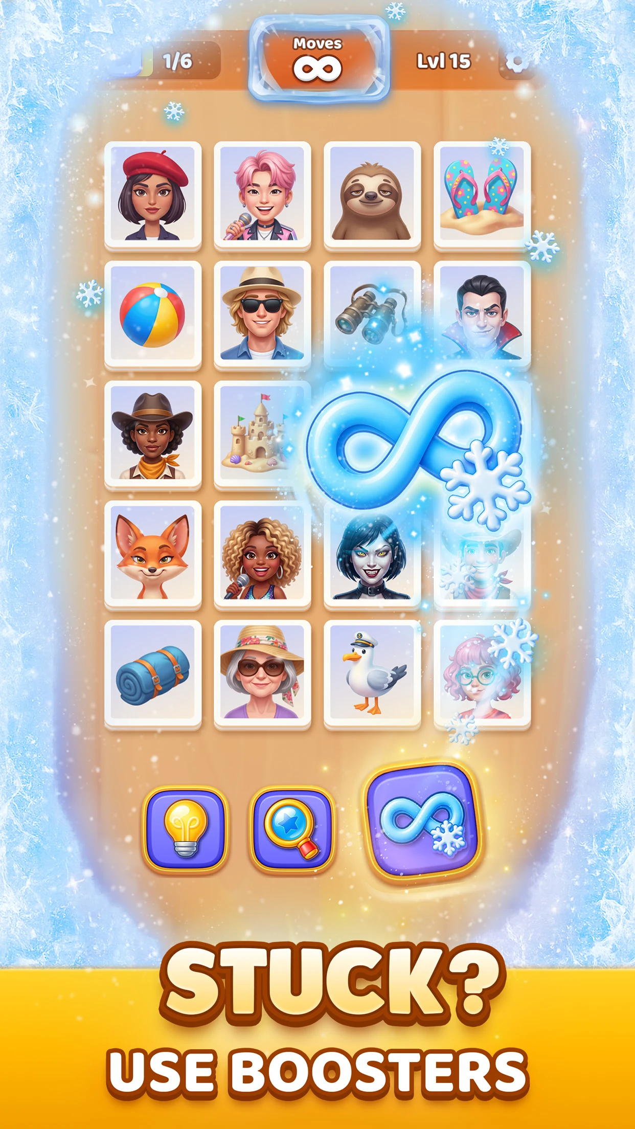 Association Match 4 Emoji Game screenshot