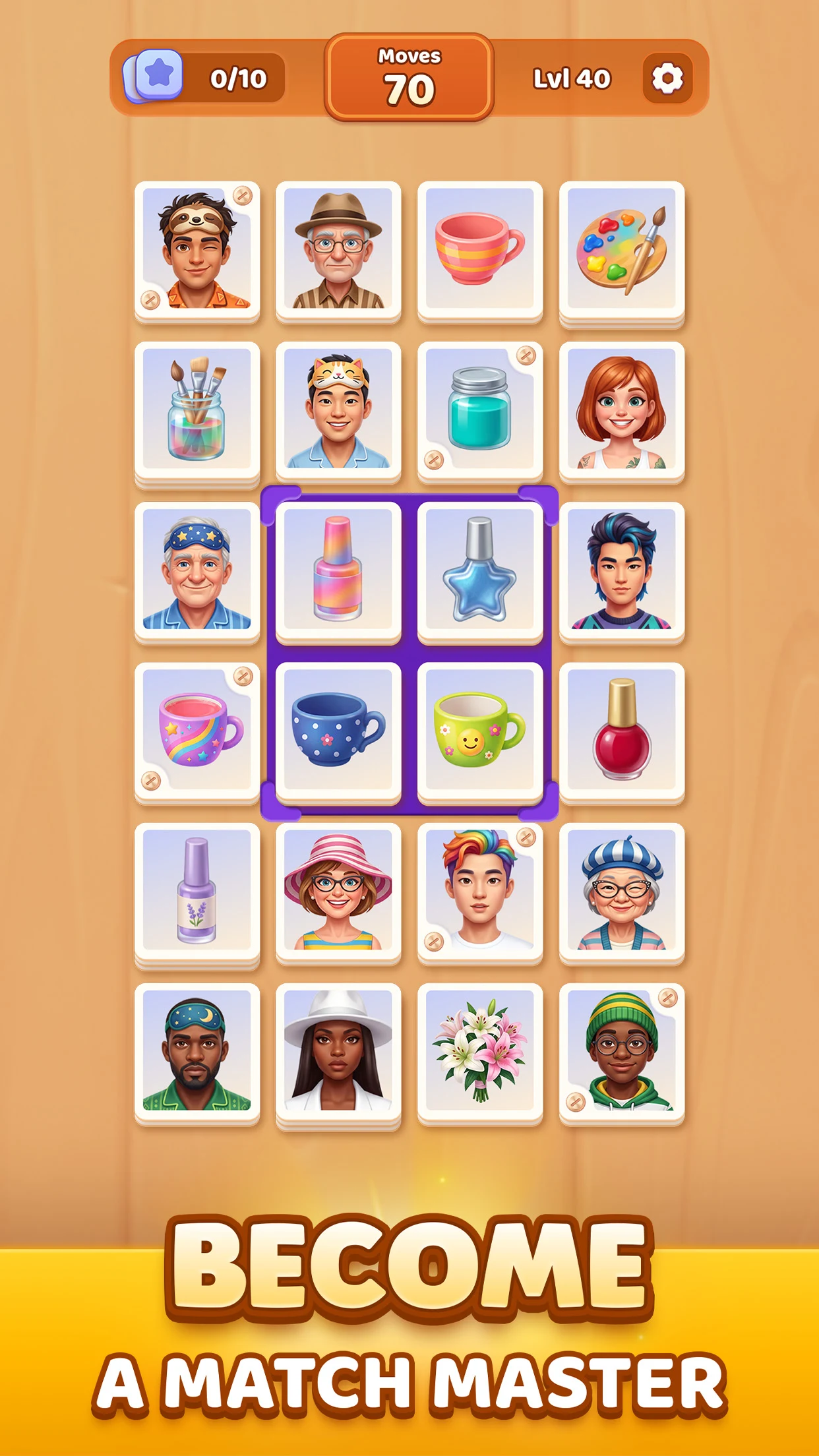 Association Match 4 Emoji Game screenshot