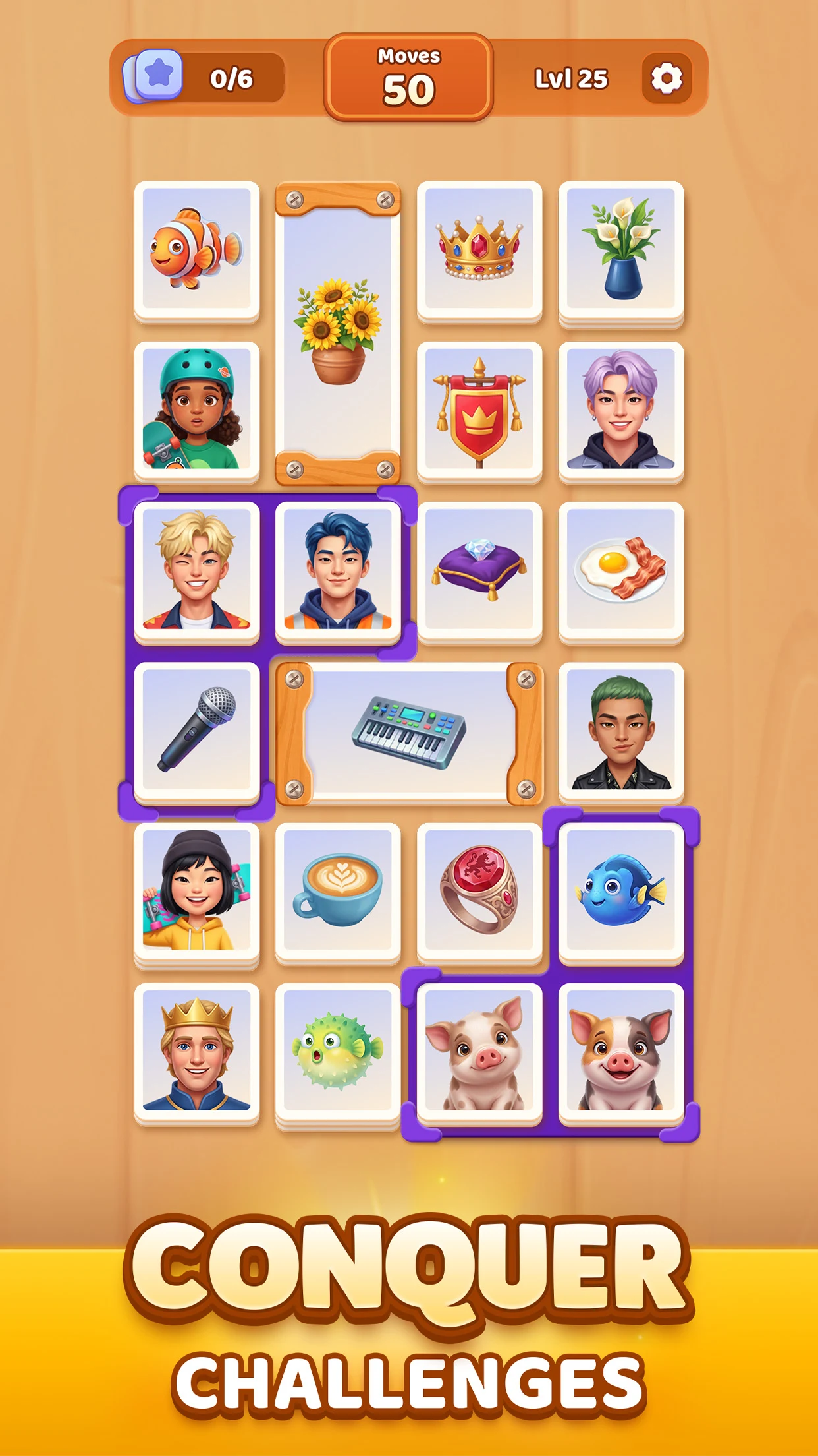 Association Match 4 Emoji Game screenshot