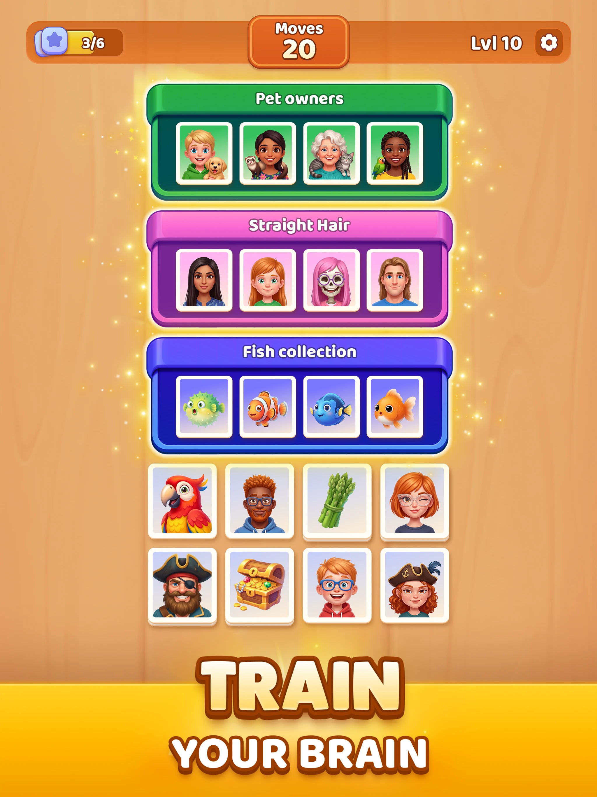 Association Match 4 Emoji Game screenshot